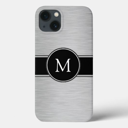 Coques Case-Mate iPhone Argent, Noir, Blanc avec ton Monogramme (Verso)