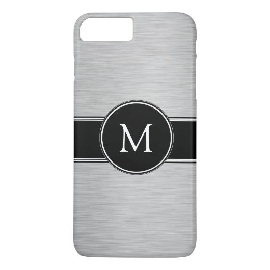 Coques Case-Mate iPhone Argent, noir, blanc avec votre monogramme (Dos)