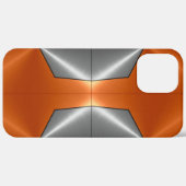 Coques Case-Mate iPhone Argent Orange brillant acier inoxydable métal (Retour (horizontal))