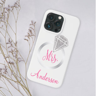 Case-Mate iPhone Case Argent Parties scintillant Glam Ring Mme Bride Nom