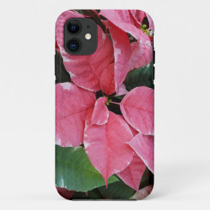 Case-Mate iPhone Case Argent Star Marbre Poinsettias Pink Holiday Floral