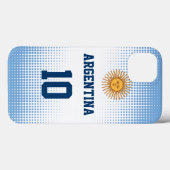 Coques Case-Mate iPhone Argentine Drapeau de mai - Numéro du joueur person (Verso (horizontal))
