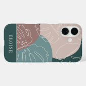 Coques Case-Mate iPhone Argile du désert et épinette Boho Tropical Feuille (Verso (horizontal))