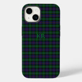 Coques Case-Mate iPhone Argyll District Tartan avec monogramme / nom (Verso)