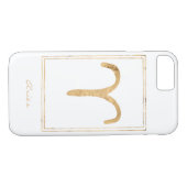 Coques Case-Mate iPhone Aries a martelé or astrologie zodiac anniversaire (Dos (Horizontal))