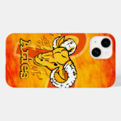 Coques Case-Mate iPhone Aries Le panneau d'incendie du zodiaque du Ram (Verso (horizontal))