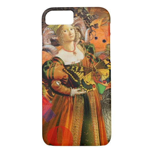 Coques Case-Mate iPhone Aries Orange Woman : Collage d'art antique gothiqu (Dos)