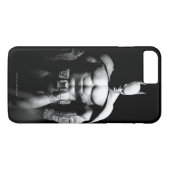 Coques Case-Mate iPhone Arkham | Pose large noir et blanc Batman (Dos (Horizontal))