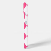 Coques Case-Mate iPhone Arlequin rose blanc Diamants Checkers Design (Verso / Gauche)