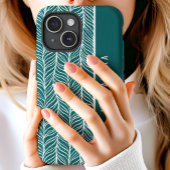 Coques Case-Mate iPhone Arlequin Vert Et Blanc Nom Personnalisé