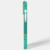 Coques Case-Mate iPhone Arme de mer Green Gold Confetti Monogramme Nom per (Verso / Gauche)