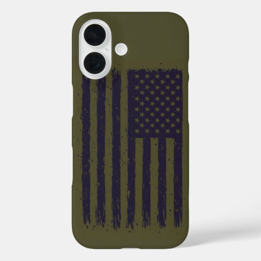 Coques Case-Mate iPhone Armée américaine violet foncé et vert (Verso)