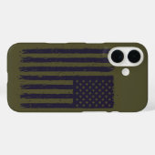 Coques Case-Mate iPhone Armée américaine violet foncé et vert (Verso (horizontal))