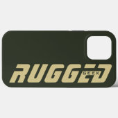 Coques Case-Mate iPhone armée vert et or GEEK RUGED (Verso (horizontal))