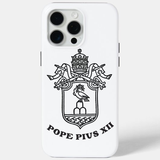 Coques Case-Mate iPhone Armoiries du Pape Pie XII (Verso)