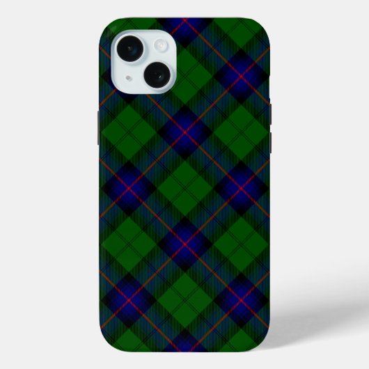 Coques Case-Mate iPhone Armstrong tartan bleu et vert plaid (Verso)