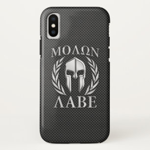 Etui iPhone Case-Mate Armure de Spartan de style chrome Molon Labe en fi