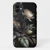 Coques Case-Mate iPhone Arrangement gothique Rose Fleur noire (Dos)