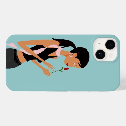 Coques Case-Mate iPhone Arrêtez et sentez l'étui téléphonique Rose (Verso (horizontal))