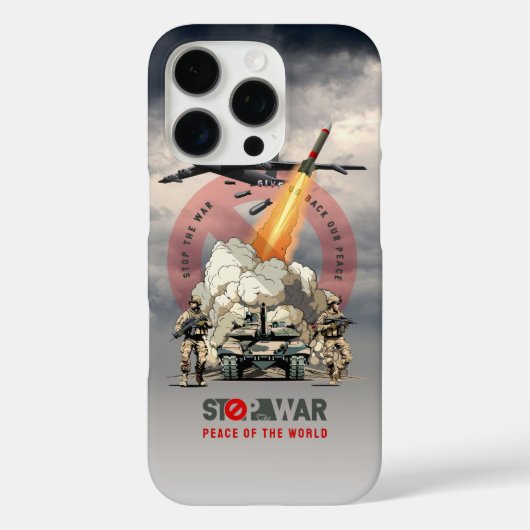 Coques Case-Mate iPhone Arrêtez la guerre | (Verso)