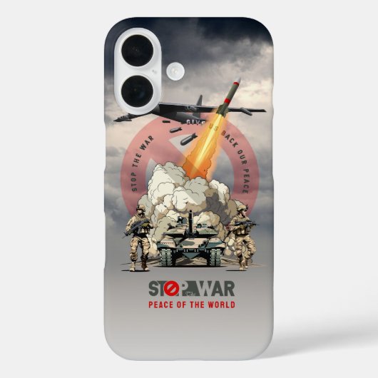 Coques Case-Mate iPhone Arrêtez la guerre | (Verso)