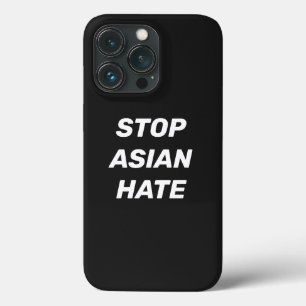 Case-Mate iPhone Case Arrêtez la haine asiatique, noir blanc