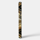 Coques Case-Mate iPhone Arrière D'Or Et Motif Rouge (Verso / Gauche)