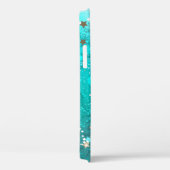 Coques Case-Mate iPhone Arrière - plan à huile Turquoise de la menthe (Verso / Droite)