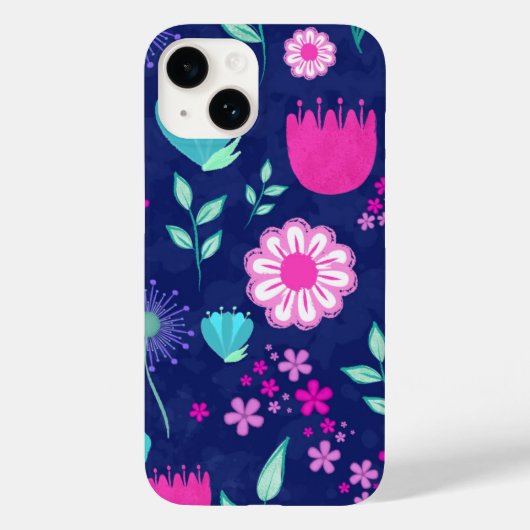 Coques Case-Mate iPhone Arrière - plan à motif floral mignon (Verso)