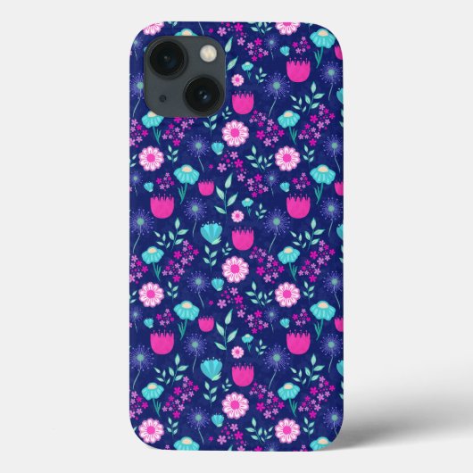 Coques Case-Mate iPhone Arrière - plan à motif floral mignon (Verso)
