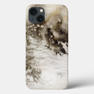 iPhone 13 Coque Arrière - plan abstrait d'aquarelle sur le papier