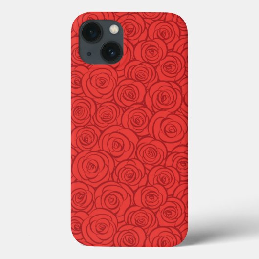 Coques Case-Mate iPhone Arrière - plan abstrait de roses rouges (Verso)