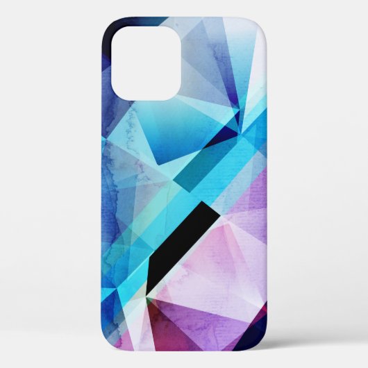 Coques Case-Mate iPhone Arrière - plan Abstrait géométrique aquarelle (Verso)