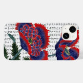 Coques Case-Mate iPhone Arrière - plan asiatique des pavots rouges sur Kan (Verso (horizontal))