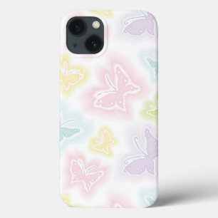 iPhone 13 Case Arrière - plan avec des papillons dans l'aquarelle