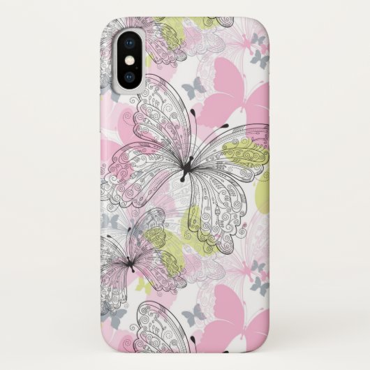 Coques Case-Mate iPhone Arrière - plan avec le papillon (Dos)