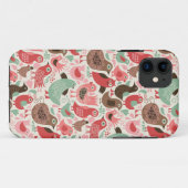 Coques Case-Mate iPhone arrière - plan avec les oiseaux mignons (Dos (Horizontal))