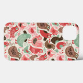 Coques Case-Mate iPhone arrière - plan avec les oiseaux mignons (Verso (horizontal))