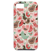 Coques Case-Mate iPhone arrière - plan avec les oiseaux mignons (Dos)