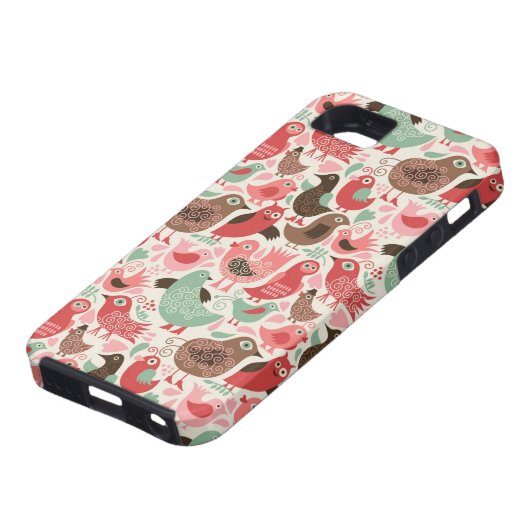 Coques Case-Mate iPhone arrière - plan avec les oiseaux mignons (Bas)