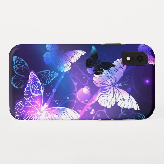 Coques Case-Mate iPhone Arrière - plan avec papillons de nuit (Dos (Horizontal))