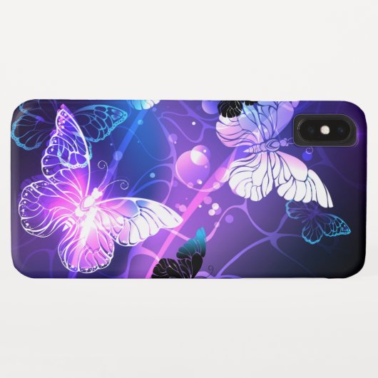 Coques Case-Mate iPhone Arrière - plan avec papillons de nuit (Dos (Horizontal))