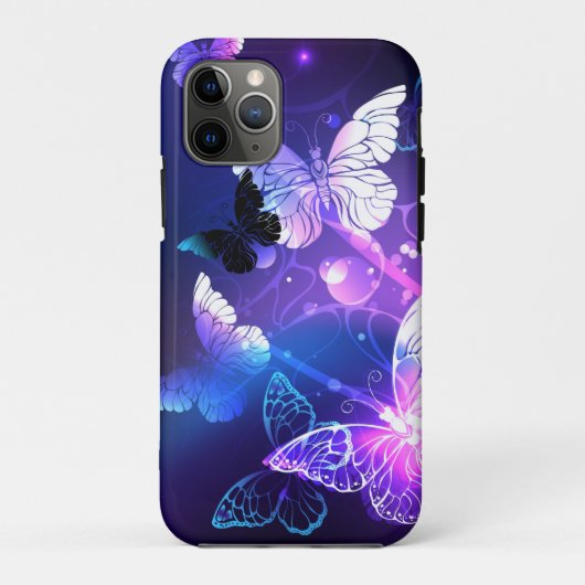 Coques Case-Mate iPhone Arrière - plan avec papillons de nuit (Dos)