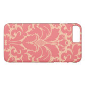 Coques Case-Mate iPhone Arrière - plan baroque de damassé de style (Dos (Horizontal))