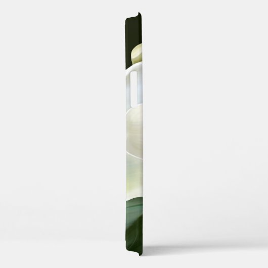 Coques Case-Mate iPhone Arrière - plan blanc Magnolia Closeup Vert (Verso / Droite)