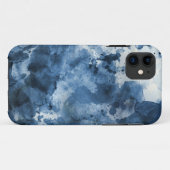 Coques Case-Mate iPhone Arrière - plan bleu abstrait d'aquarelle (Dos (Horizontal))