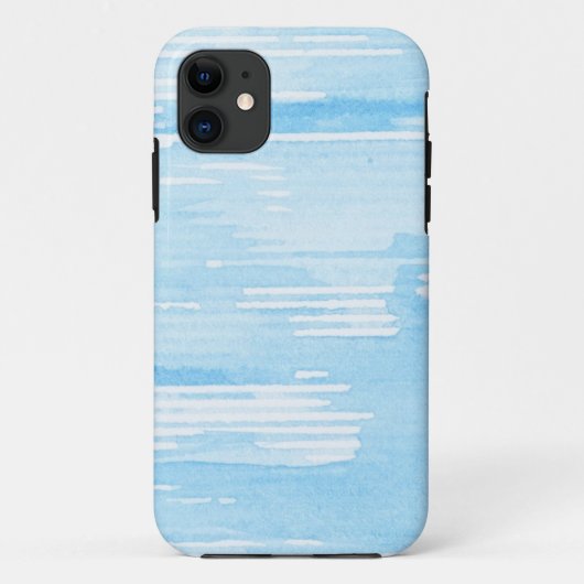 Coques Case-Mate iPhone Arrière - plan bleu abstrait d'aquarelle, texture (Dos)
