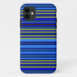 Case-Mate iPhone Case Arrière - plan bleu cyan jaune rayures