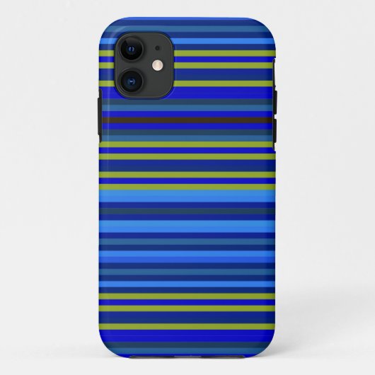 Coques Case-Mate iPhone Arrière - plan bleu cyan jaune rayures (Dos)