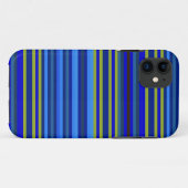 Coques Case-Mate iPhone Arrière - plan bleu cyan jaune rayures (Dos (Horizontal))
